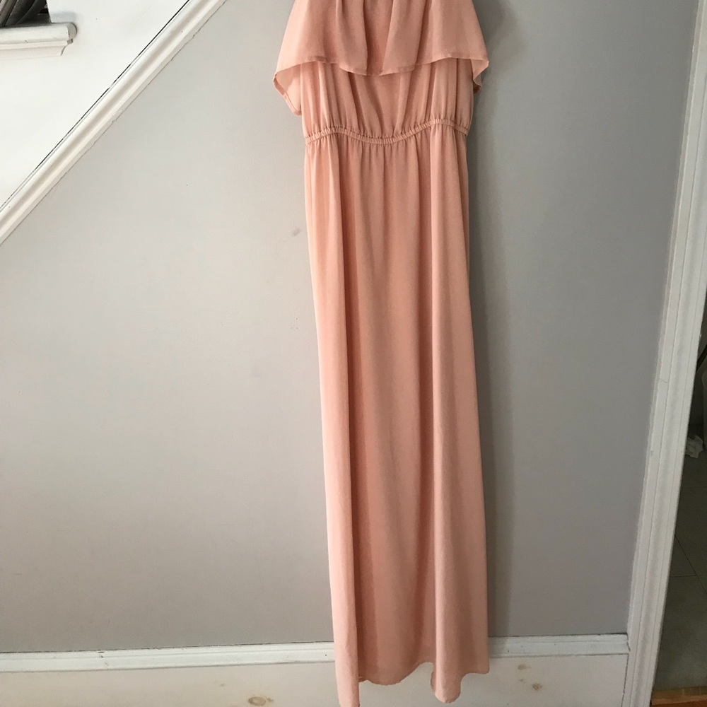 Pink chiffon maxi dress